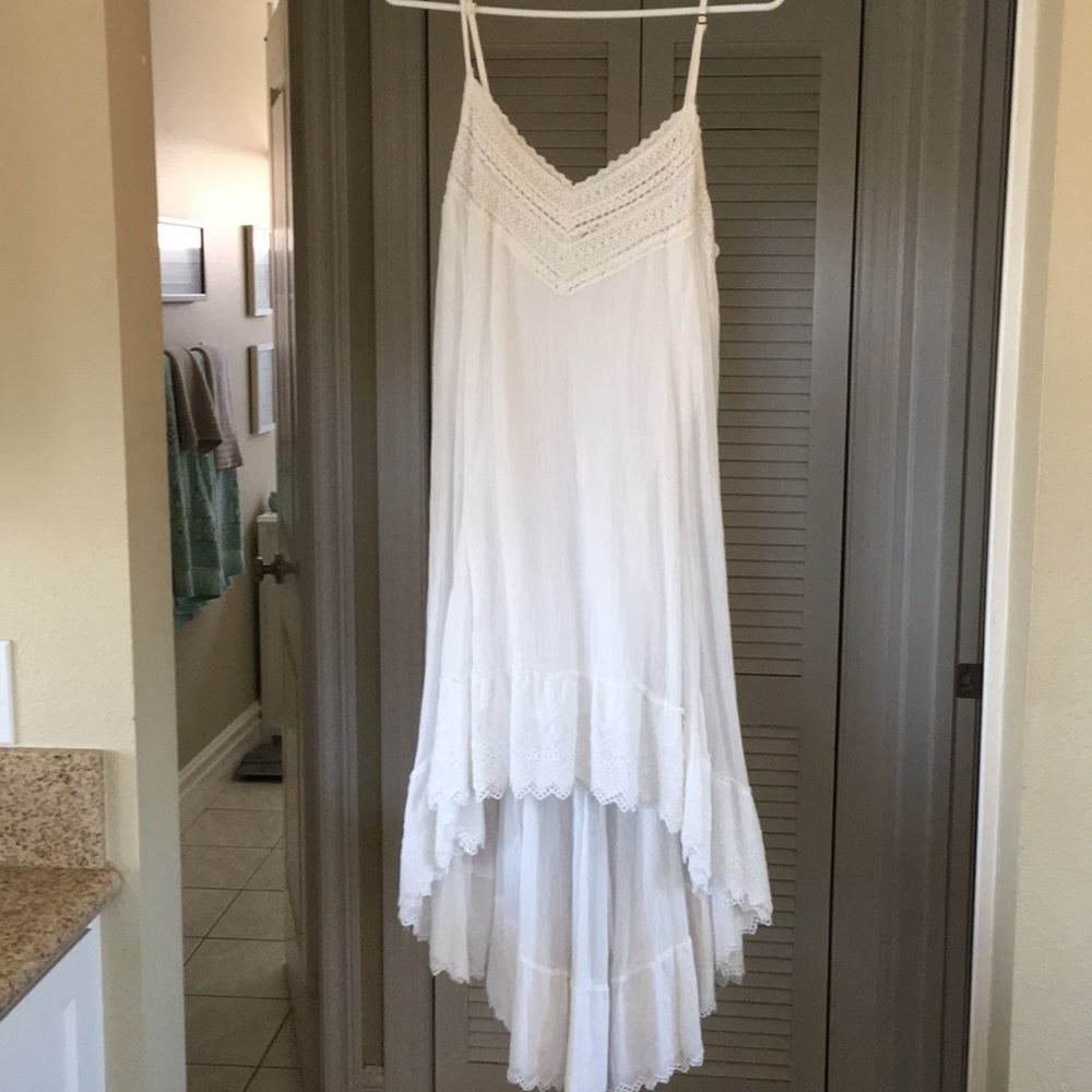 Boho white sun dress
